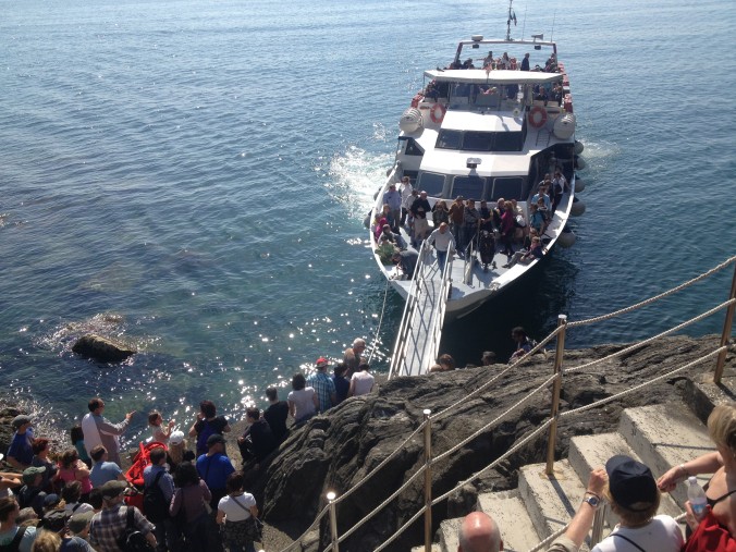 Ferry boat in Riomaggiore, Cinque Terre